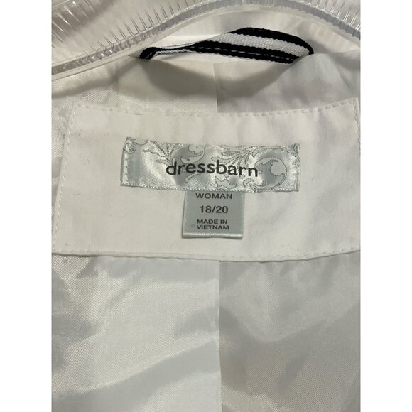 Dressbarn Woman White Utility Jacket – Size 18/20 – Cotton Nylon Blend, Full Zip - Picture 6 of 11